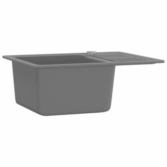 Spoelbak enkele bak graniet grijs  3