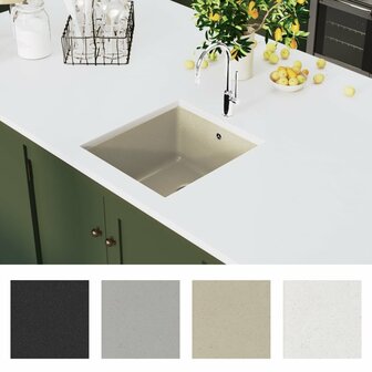 Spoelbak enkele bak graniet beige 3