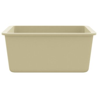 Spoelbak enkele bak graniet beige 6