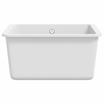 Spoelbak enkele bak graniet wit 5