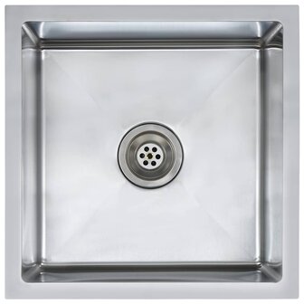 Spoelbak handgemaakt roestvrij staal 2
