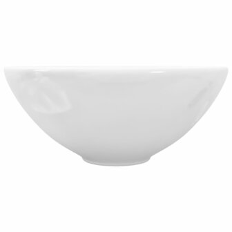 Wastafel rond keramiek wit 4