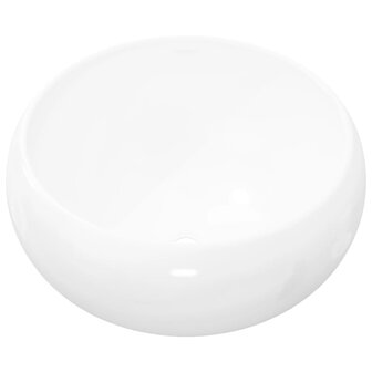 Wastafel rond 40x15 cm keramiek wit 2