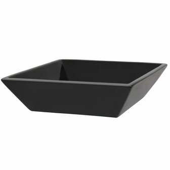 Wastafel vierkant 41,5x41,5x12 cm keramiek zwart 4