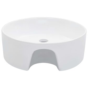 Wastafel met overloop 36x13 cm keramiek wit 3