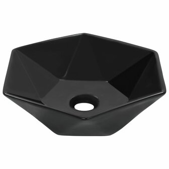 Wastafel 41x36,5x12 cm keramiek zwart 1