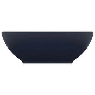 Wastafel ovaal 40x33 cm keramiek mat donkerblauw 3