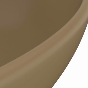 Wastafel ovaal 40x33 cm keramiek matcr&egrave;me 5