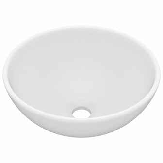 Wastafel rond 32,5x14 cm keramiek matwit 2
