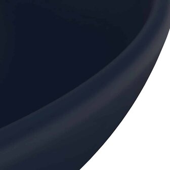 Wastafel rond 32,5x14 cm keramiek mat donkerblauw 5