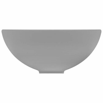 Wastafel rond 32,5x14 cm keramiek mat lichtgrijs 4