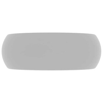 Wastafel rond 40x15 cm keramiek mat lichtgrijs 3