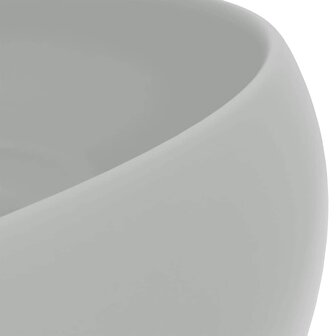 Wastafel rond 40x15 cm keramiek mat lichtgrijs 5