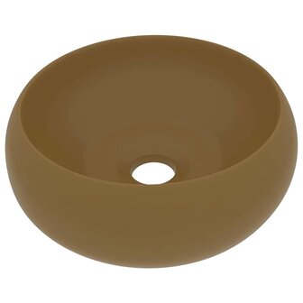 Wastafel rond 40x15 cm keramiek matcr&egrave;me 2