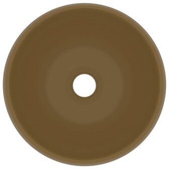 Wastafel rond 40x15 cm keramiek matcr&egrave;me 4