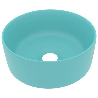 Wastafel rond 40x15 cm keramiek mat lichtgroen 2