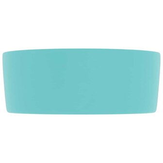 Wastafel rond 40x15 cm keramiek mat lichtgroen 4