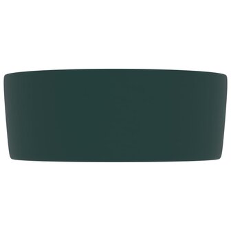 Wastafel rond 40x15 cm keramiek mat donkergroen 4