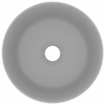 Wastafel rond 40x15 cm keramiek mat lichtgrijs 3