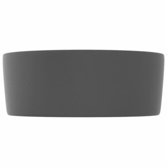 Wastafel rond 40x15 cm keramiek mat donkergrijs 4