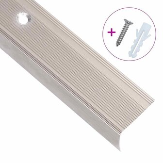 Trapprofielen L-vormig 15 st 90 cm aluminium champagnekleurig 3