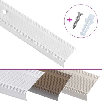Trapprofielen L-vormig 15 st 100 cm aluminium zilverkleurig 2