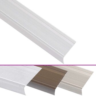 Trapprofielen L-vormig 15 st 100 cm aluminium zilverkleurig 2