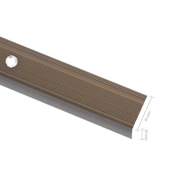 Trapprofielen L-vormig 15 st 100 cm aluminium bruin 6