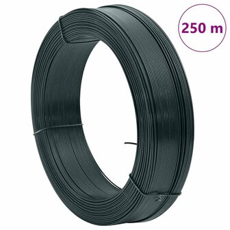 Hekbinddraad 250 m 0,9/1,4 mm staal zwartachtig groen 7