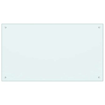 Spatscherm keuken 100x60 cm gehard glas melkwit 2