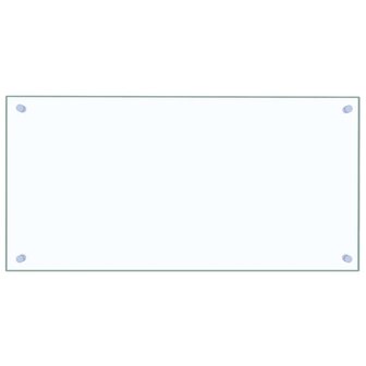 Spatscherm keuken 80x40 cm gehard glas transparant 2