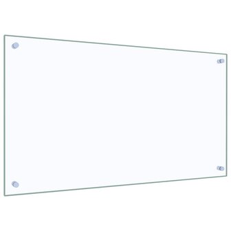 Spatscherm keuken 90x50 cm gehard glas transparant 5
