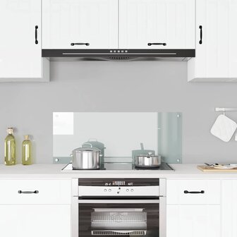 Spatscherm keuken 100x40 cm gehard glas transparant 1