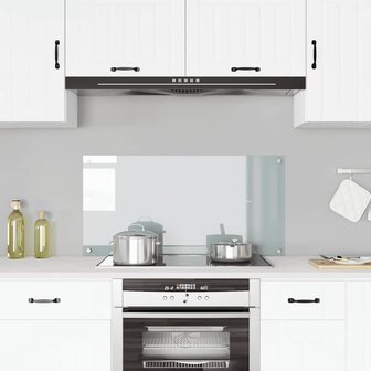 Spatscherm keuken 100x50 cm gehard glas transparant 1