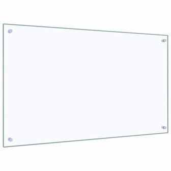 Spatscherm keuken 100x60 cm gehard glas transparant 5