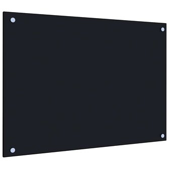Spatscherm keuken 70x50 cm gehard glas zwart 5