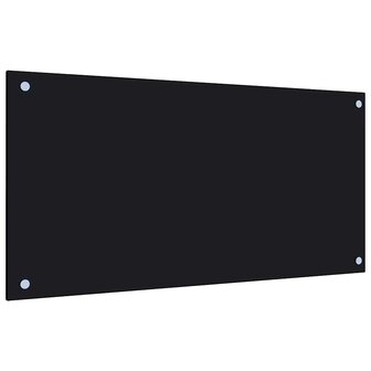 Spatscherm keuken 80x40 cm gehard glas zwart 5