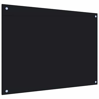 Spatscherm keuken 80x60 cm gehard glas zwart 5