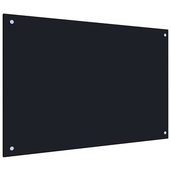 Spatscherm keuken 90x60 cm gehard glas zwart 5
