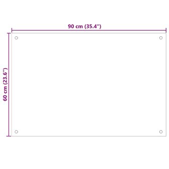 Spatscherm keuken 90x60 cm gehard glas zwart 10