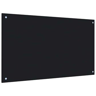 Spatscherm keuken 100x60 cm gehard glas zwart 5