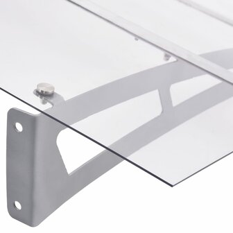 Deurluifel 120x90 cm polycarbonaat zilverkleurig en transparant   4