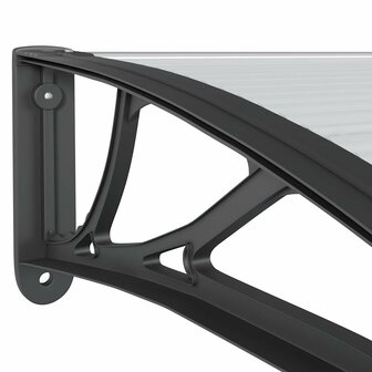 Deurluifel 150x100 cm polycarbonaat zwart 6