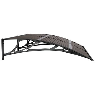 Deurluifel 150x100 cm polycarbonaat zwart 5