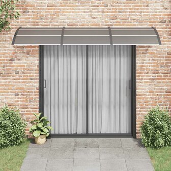 Deurluifel 300x100 cm polycarbonaat zwart 3