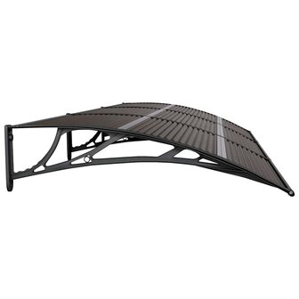 Deurluifel 300x100 cm polycarbonaat zwart 5