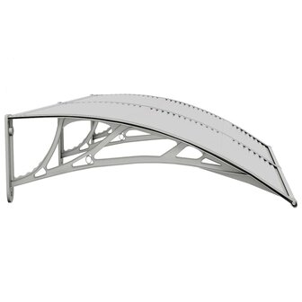 Deurluifel 150x75 cm polycarbonaat grijs 5