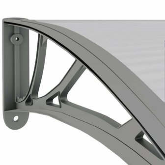 Deurluifel 300x75 cm polycarbonaat grijs 6