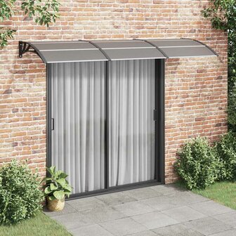 Deurluifel 300x75 cm polycarbonaat zwart 1