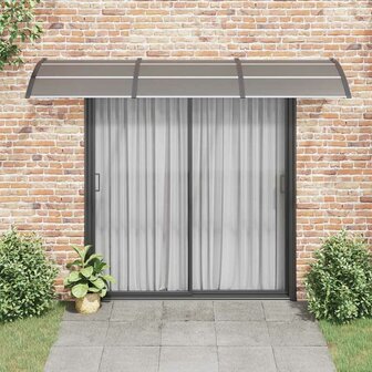 Deurluifel 300x75 cm polycarbonaat zwart 3